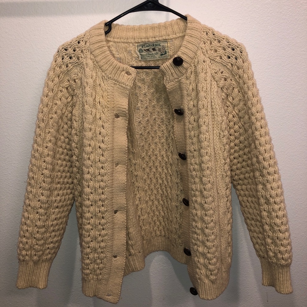 Cable Knit Cardigan Sweater